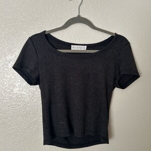 Wild Skye Black Ribbed Women's Top